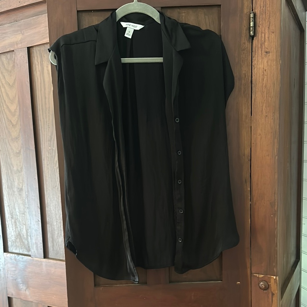Nine West Silk button up blouse